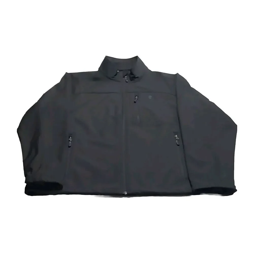 Free Country Men Size Large 42-44  Black Jacket Water Resistant Active Softshell